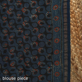 Natural dyed hand chanderi silk saree with tassels 02