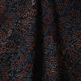 Blue - natural dyed hand cotton fabric 01 - handcrafted