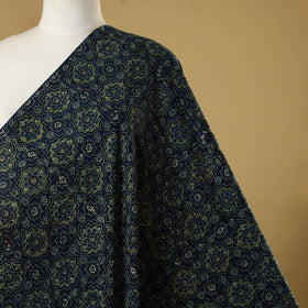 Blue - natural dyed hand cotton fabric 06 - handcrafted