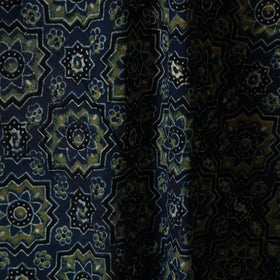 Blue - natural dyed hand cotton fabric 06 - handcrafted