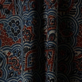 Blue - natural dyed hand cotton fabric 08 - handcrafted