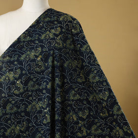 Blue - natural dyed hand cotton fabric 14 - handcrafted