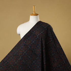 Blue - natural dyed hand cotton fabric 18 - handcrafted