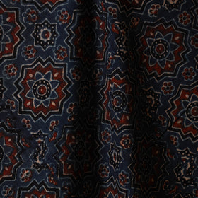 Blue - natural dyed hand cotton fabric 18 - handcrafted