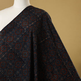 Blue - natural dyed hand cotton fabric 18 - handcrafted