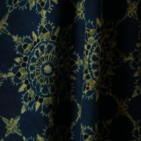 Blue - natural dyed hand cotton fabric 23 - handcrafted