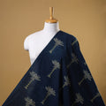 Blue - natural dyed hand cotton fabric 23 - handcrafted
