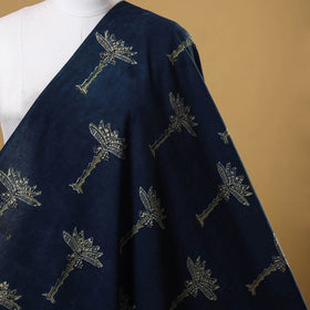 Blue - natural dyed hand cotton fabric 23 - handcrafted