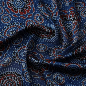 Blue - natural dyed hand modal silk fabric 09 - handcrafted