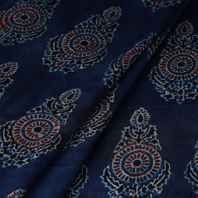 Blue - natural dyed hand modal silk fabric 11 - handcrafted