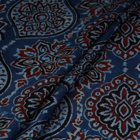 Blue - natural dyed hand modal silk fabric 14 - handcrafted