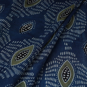 Blue - natural dyed hand modal silk fabric 21 - handcrafted