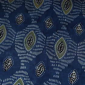 Blue - natural dyed hand modal silk fabric 21 - handcrafted