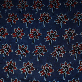 Blue - natural dyed hand modal silk fabric 26 - handcrafted