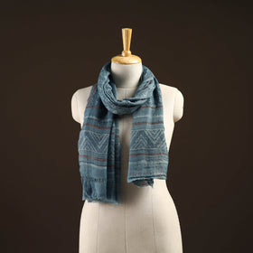 Natural dyed hand printed pure wool akola stole 02