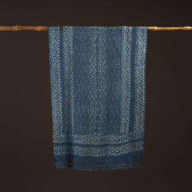 Natural dyed hand printed pure wool akola stole 05