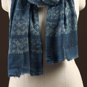 Natural dyed hand printed pure wool akola stole 05