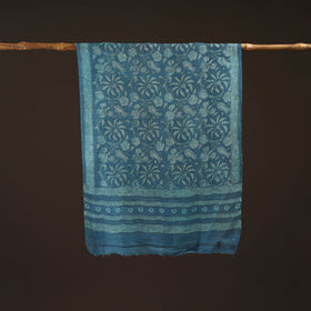 Natural dyed hand printed pure wool akola stole 09