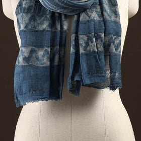 Natural dyed hand printed pure wool akola stole 10