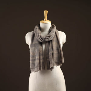 Natural dyed hand printed pure wool akola stole 13