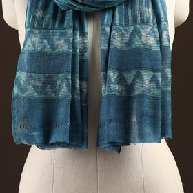 Natural dyed hand printed pure wool akola stole 18