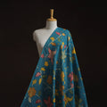 Natural dyed handloom chanderi silk handpainted