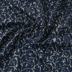 Natural dyed indigo pure mul cotton hand bagru fabric 10