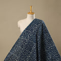 Natural dyed indigo pure mul cotton hand bagru fabric 10