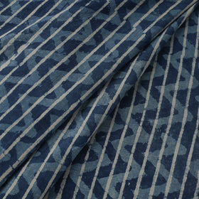 Natural dyed indigo pure mul cotton hand bagru fabric 07