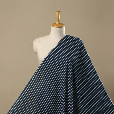 Natural dyed indigo pure mul cotton hand bagru fabric 09