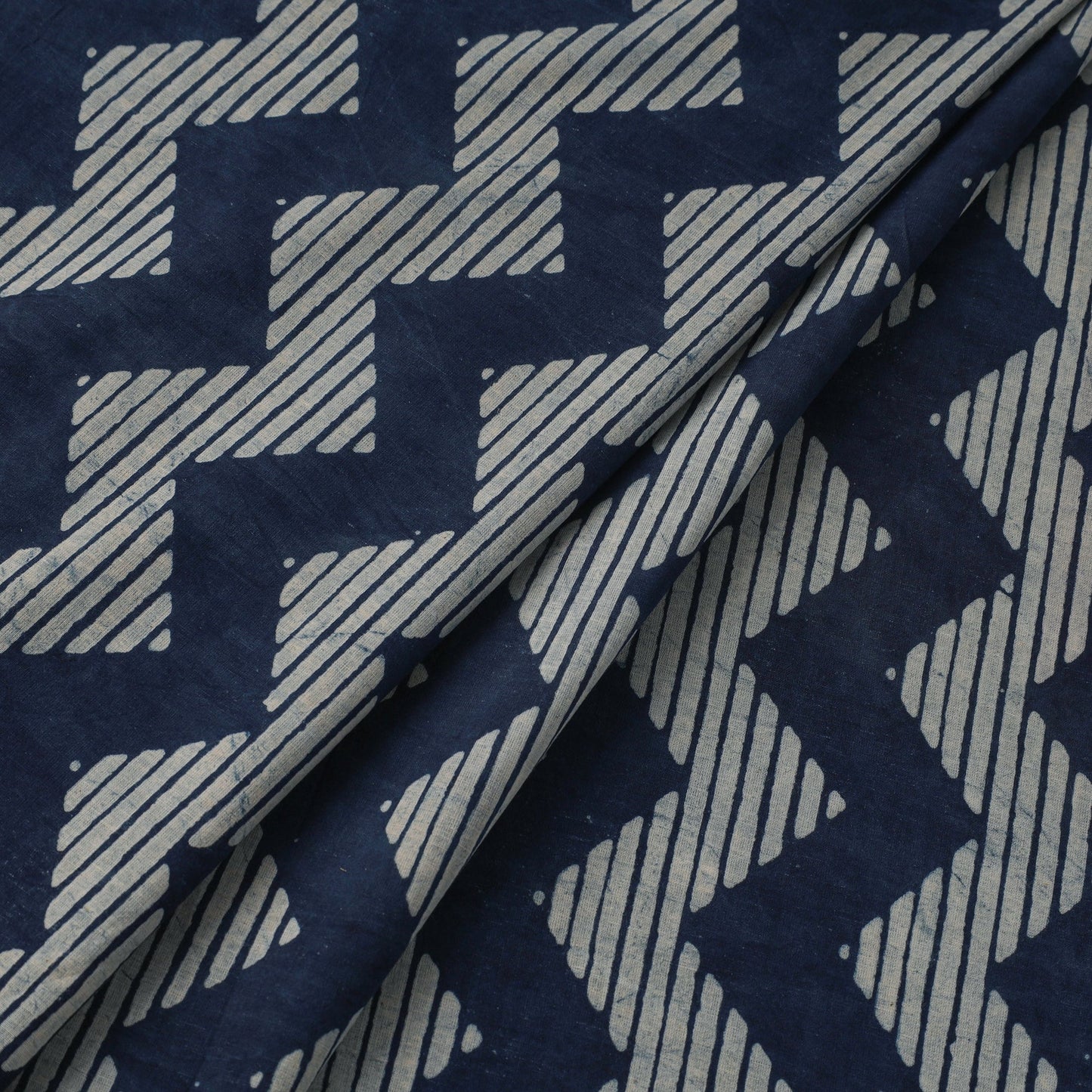 Natural dyed indigo pure mul cotton hand bagru fabric 05