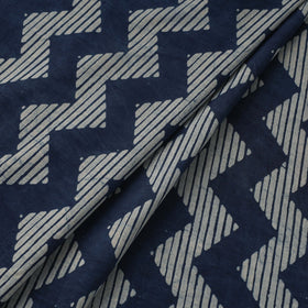 Natural dyed indigo pure mul cotton hand bagru fabric 05