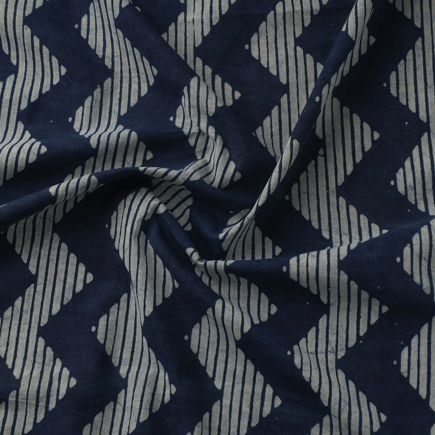 Natural dyed indigo pure mul cotton hand bagru fabric 05