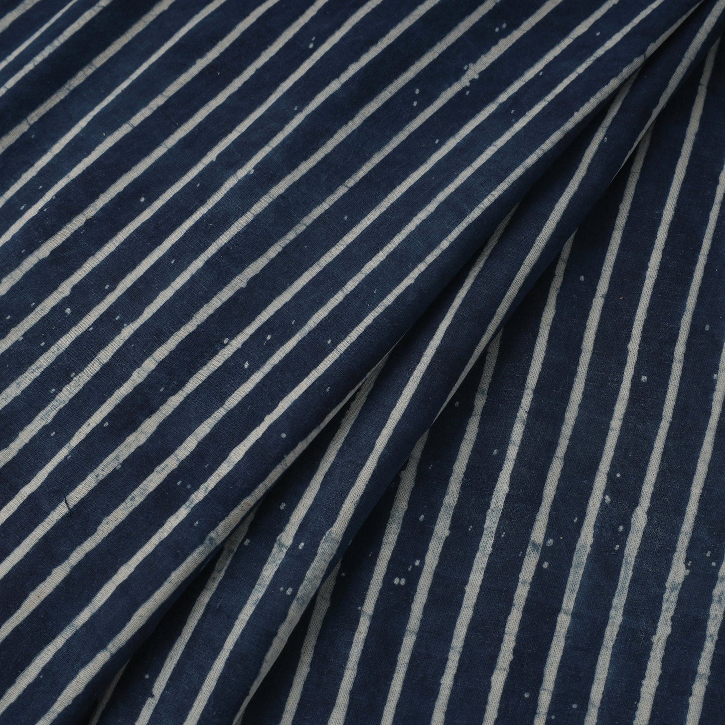 Natural dyed indigo pure mul cotton hand bagru fabric 09