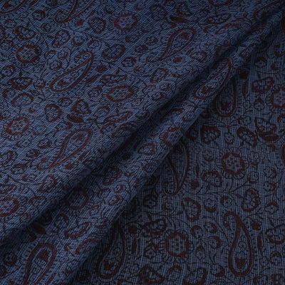 Natural dyed kota doria cotton hand bagh fabric 07