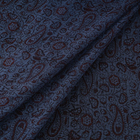 Natural dyed kota doria cotton hand bagh fabric 07