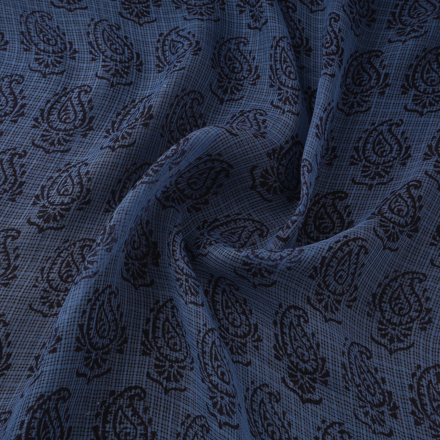 Natural dyed kota doria cotton hand bagh fabric 21