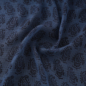 Natural dyed kota doria cotton hand bagh fabric 21