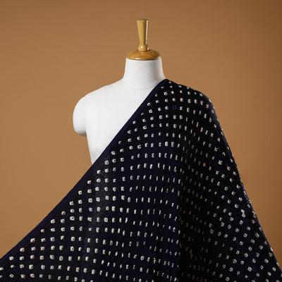 Blue - natural dyed kutch tie-dye modal silk bandhani