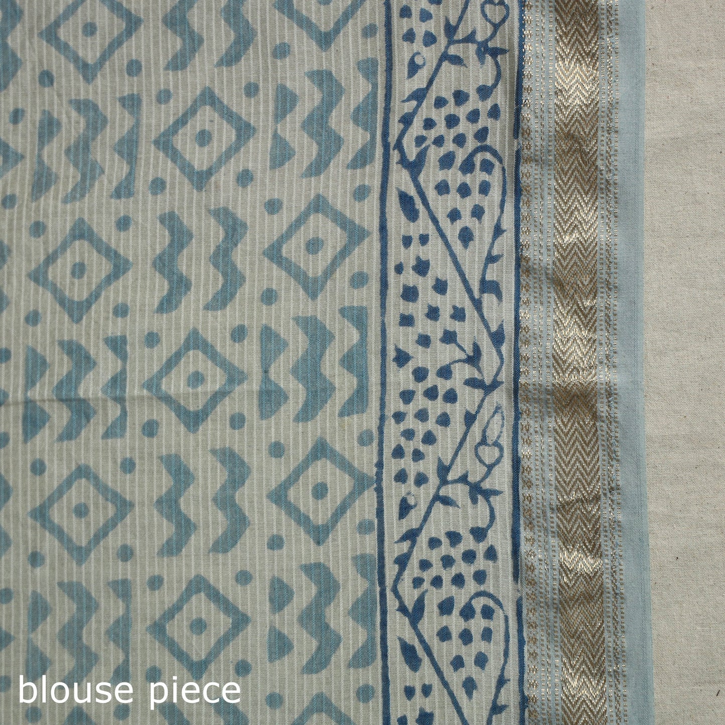 Natural Dyed Maheshwari Silk Bagh Print Saree