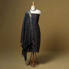 Natural dyed maheshwari silk 2pc unstitched dress material