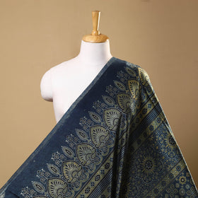 Buy Natural Dyed Mashru Silk Ajrakh Print Fabric