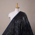 Blue Natural Dyed Mashru Silk Ajrakh Print Fabric