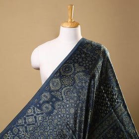  Natural Dyed Mashru Silk Ajrakh Print Fabric