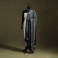 Blue - natural dyed modal silk dupatta 11 - handcrafted