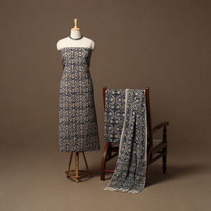 Natural dyed pedana kalamkari cotton 3pc unstitched dress