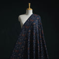 Natural dyed pure mul cotton hand block ajrakh print fabric