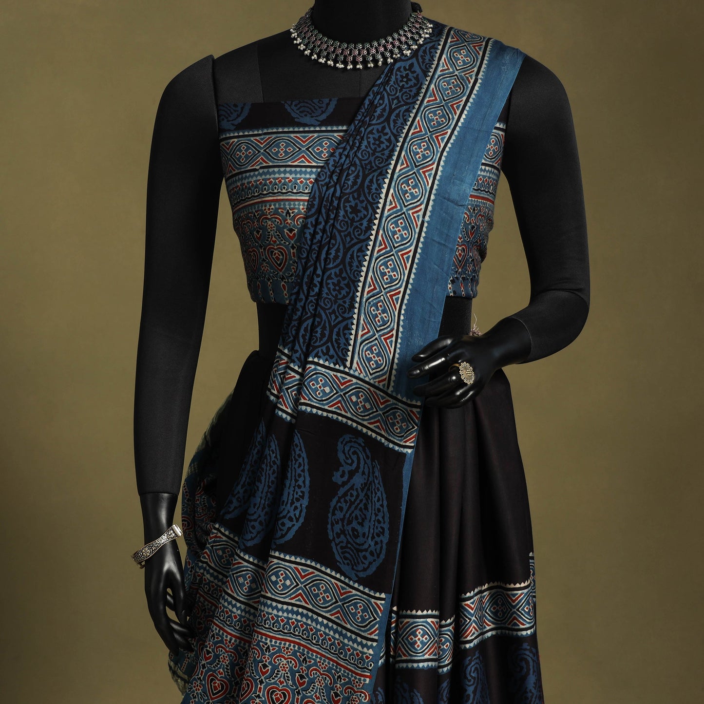 Blue - navratri garba modal silk unstitched chaniya choli