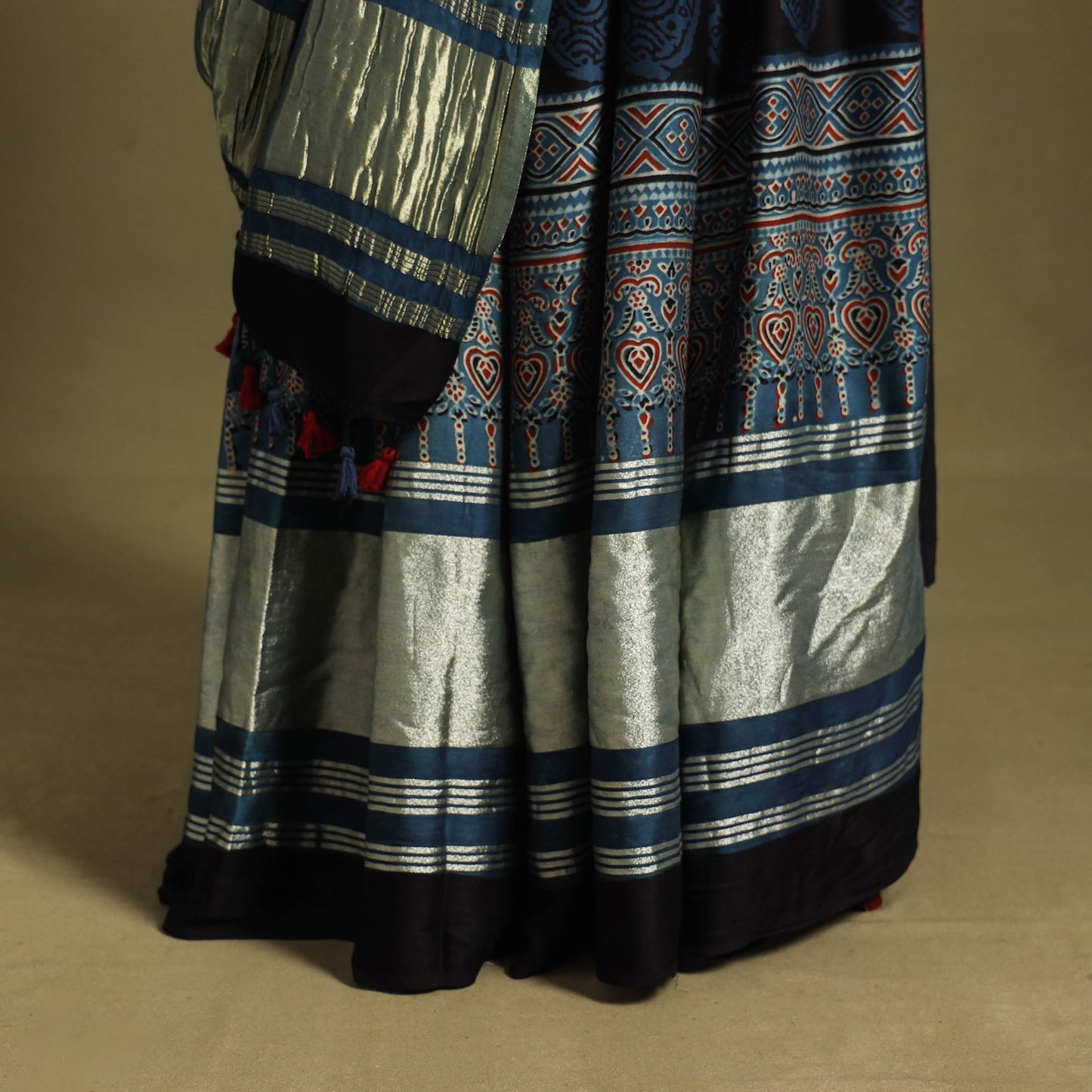 Blue - navratri garba modal silk unstitched chaniya choli