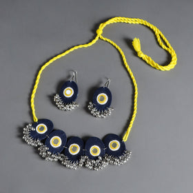 Blue - navratri special! Fabart german silver mirror work